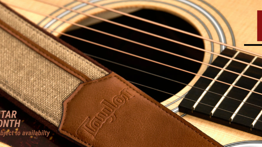 THIS MONTH ONLY... FREE matching strap with ANY new Taylor guitar