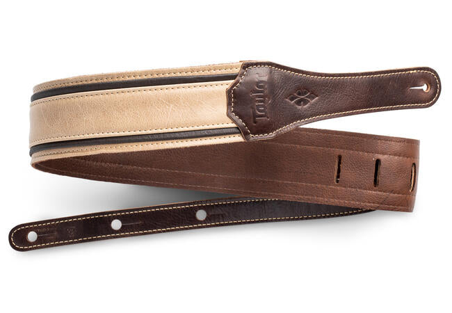 Taylor Reflections 2.5" Leather Guitar Strap - Spruce/Ebony