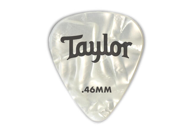 Taylor Celluloid 351 Guitar Picks, White Pearl, 12-Pack