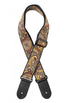 Stagg Woven Guitar Strap Paisley Pattern 1 Orange 1