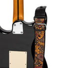 Stagg Woven Guitar Strap Paisley Pattern 1 Orange 3