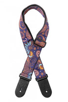 Stagg Woven Guitar Strap Paisley Pattern 2 Orange 1