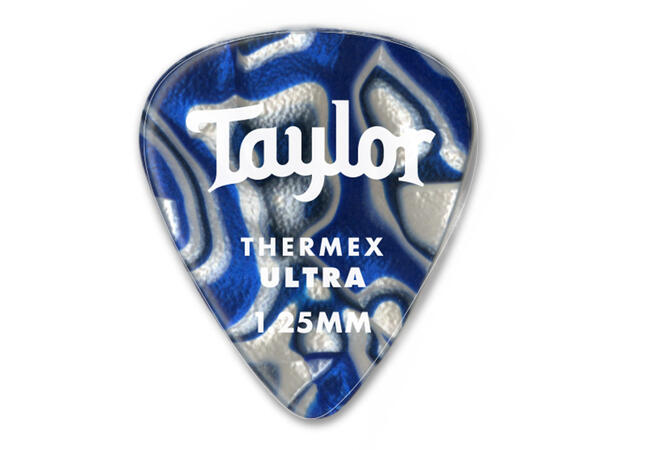 Taylor Premium 351 Thermex Ultra Guitar Picks, Blue Swirl, 6-Pack