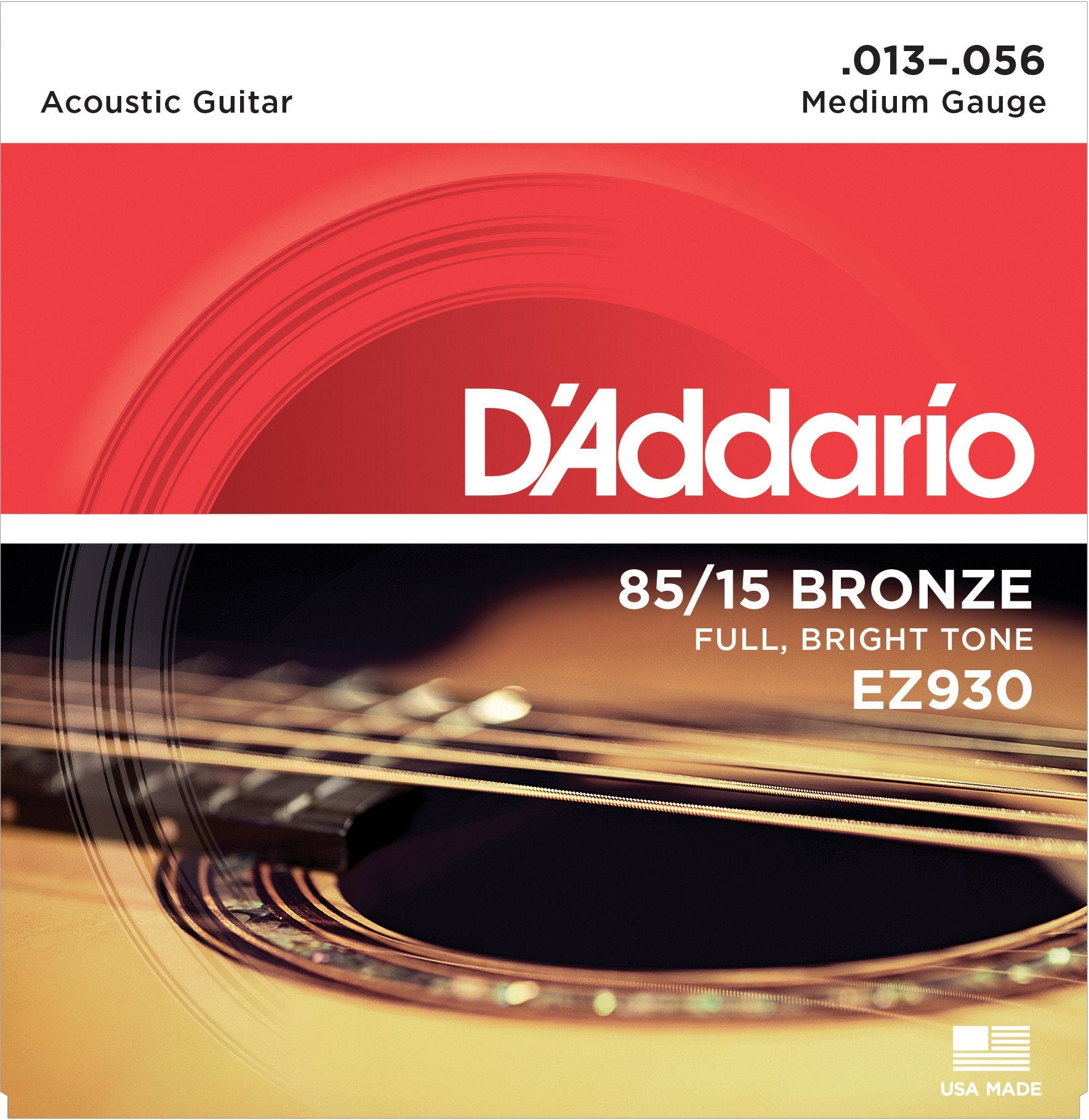 D Addario 85 15 Bronze Medium Acoustic Guitar Strings Rose Morris